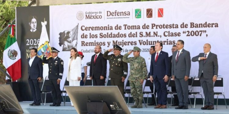 Gobierno de Tamaulipas honra la Batalla de Puebla con toma de protesta de jóvenes del SMN