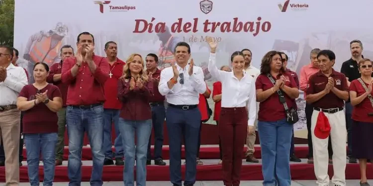 Fortalecen Gobierno y Sindicato de Victoria unidad en el Día del Trabajo.