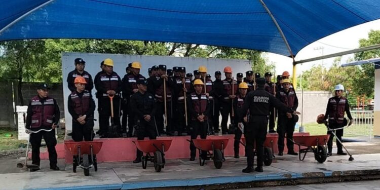 Participa Guardia Estatal en la Cuarta Jornada Estatal de Limpieza