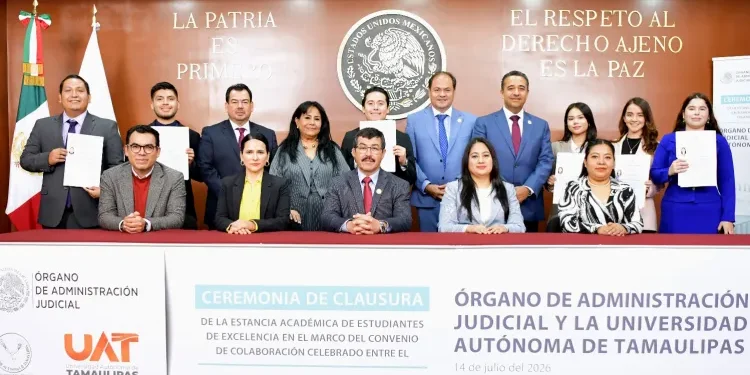 Estudiantes de excelencia de la UAT concluyen estancia en el Órgano de Administración Judicial