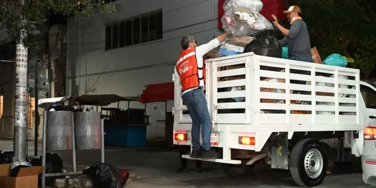 Muestra zona centro de Victoria limpieza en sus calles.