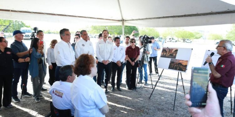 Gobierno de Américo coloca primera piedra de Estación Segura Parque Cultural “La Escondida” en Reynosa