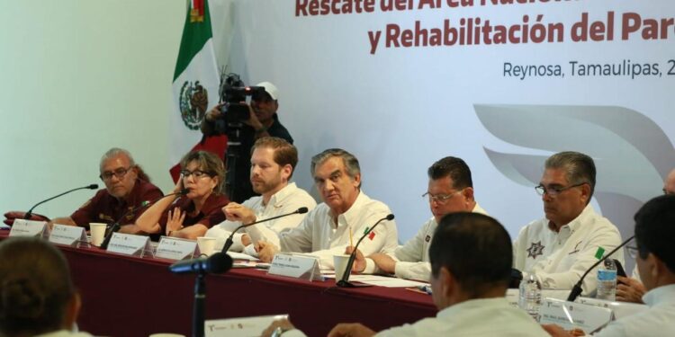 Revisa Américo avances de la estrategia integral para rescatar la Laguna La Escondida y rehabilitar el Parque Cultural Reynosa