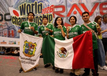 Conquistan estudiantes de CONALEP Tamaulipas el segundo lugar del Campeonato Mundial de Robótica en Japón