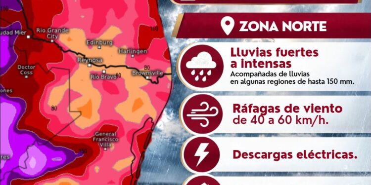 Protección Civil Tamaulipas mantiene vigilancia ante periodo de lluvias y el ingreso del primer frente frío de la temporada