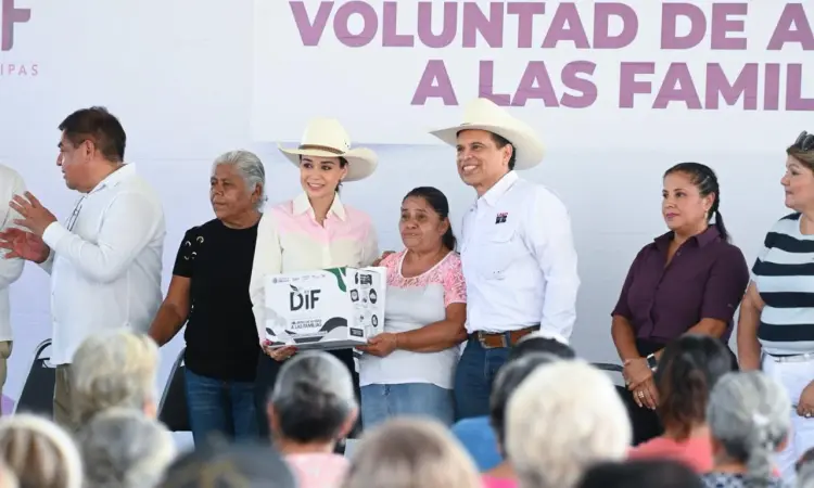 Llevan gobierno y DIF Victoria apoyos alimentarios al área rural.